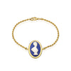 Bracelet - Blue Cameo Bracelet Gold