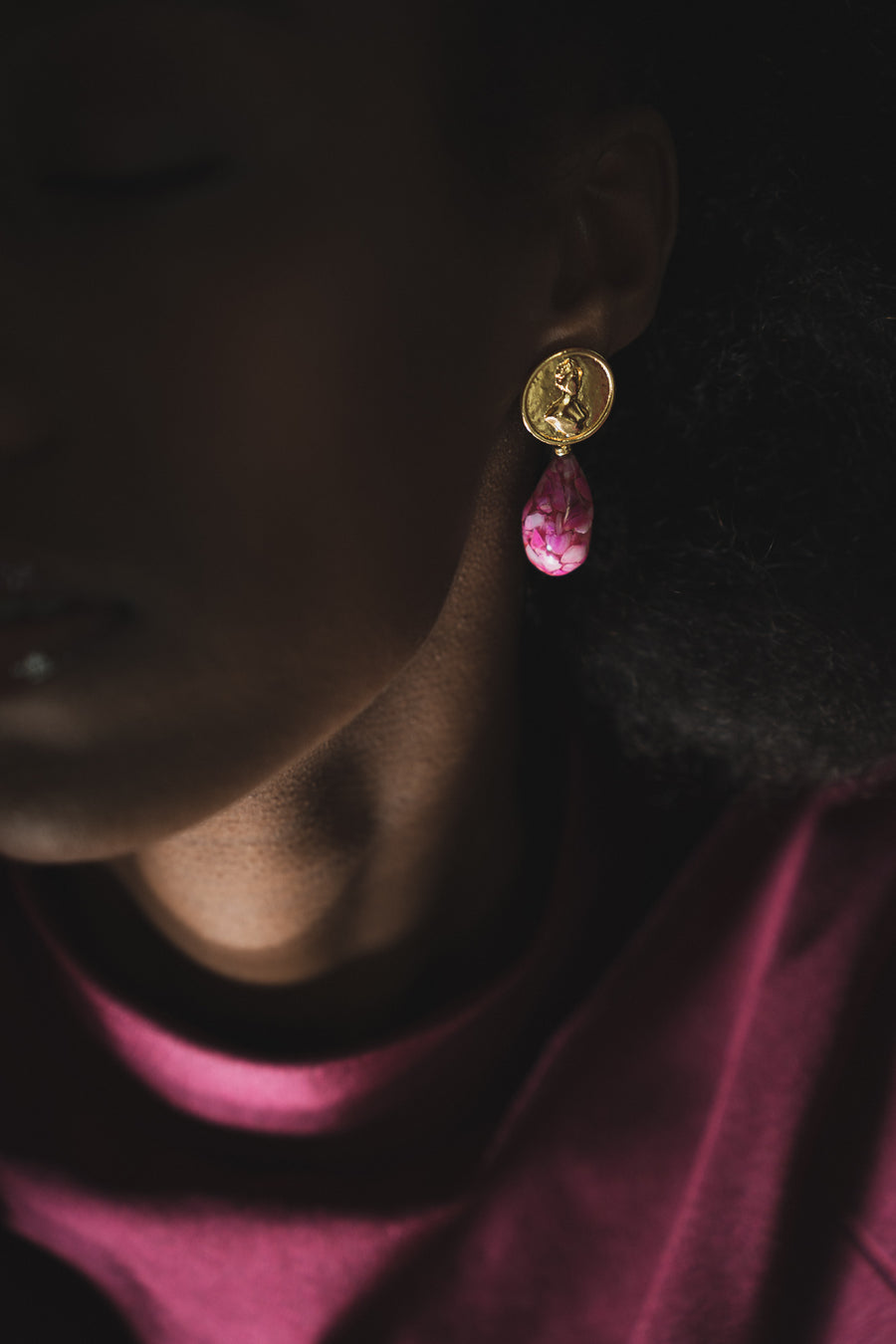 Metamorphosis Fuchsia Earrings