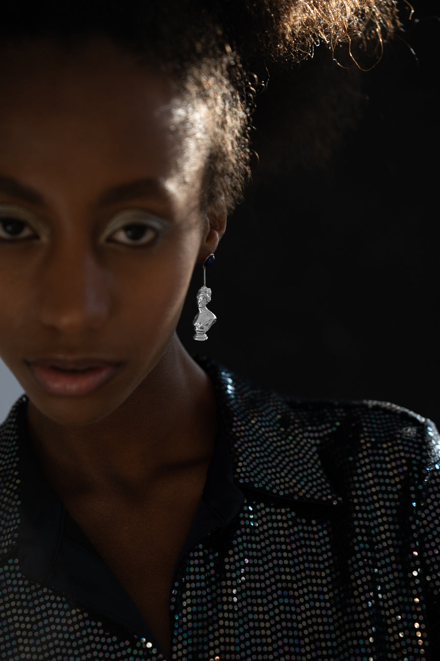 The Afrodite with Lapis Earrings Silver
