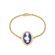 Bracelet - Blue Cameo Bracelet Gold