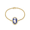 Bracelet - Blue Cameo Bracelet Gold