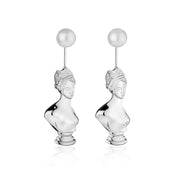 Earrings - Afrodite With A Pearl Earrings Silver